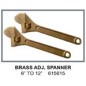Brass Adjustable Spanner – 6" to 12" (Non-Sparking)