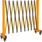 11.5FT Expandable Barricade Gate – Alloy Retractable Fence with Wheels for Industrial & Residential Use (Yellow)