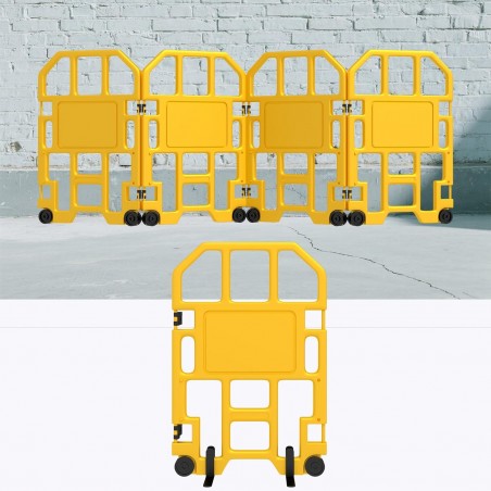 1 Panel Portable Safety Barrier – Foldable PVC Security Barricade with Reflective Warnings & Snap-Link Design