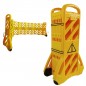 13FT Portable Driveway Fence Safety Barricade – Expandable Folding Gate for Traffic & Construction Control