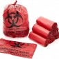 Infectious Biohazard Waste Bags – Medical Grade, Leak-Proof Trash Can Liners (Red, 24" x 24", 10 Gallon, 100-Pack)