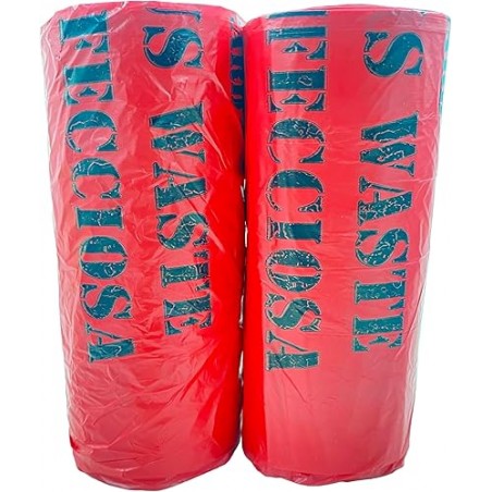 Infectious Biohazard Waste Bags – Medical Grade, Leak-Proof Trash Can Liners (Red, 24" x 24", 10 Gallon, 100-Pack)