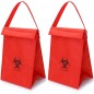 QWORK Medical Specimen Transport Bag – 2 Pack Biohazard Cooler Bags (6.75" x 10" x 5.75") – Red