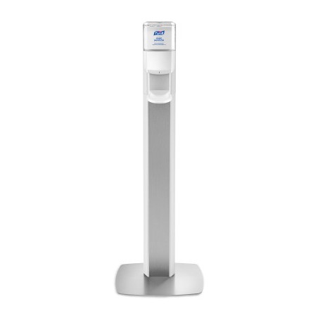 PURELL® MESSENGER™ ES6 Silver Panel Floor Stand with Dispenser