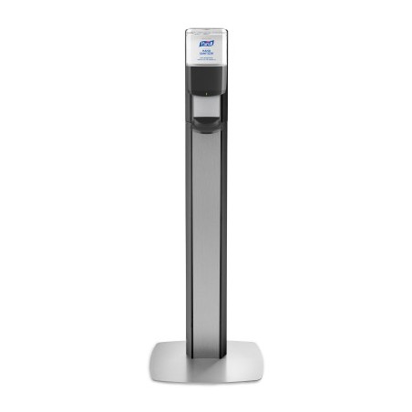 PURELL® MESSENGER™ ES8 Silver Panel Floor Stand with Dispenser