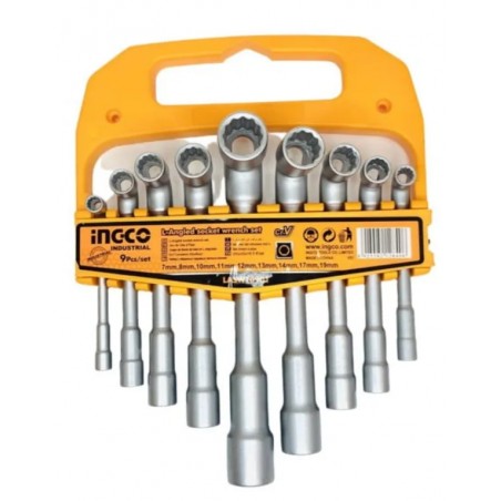 INGCO LASWT0901 – 9PCS L-Angled Socket Wrench Set