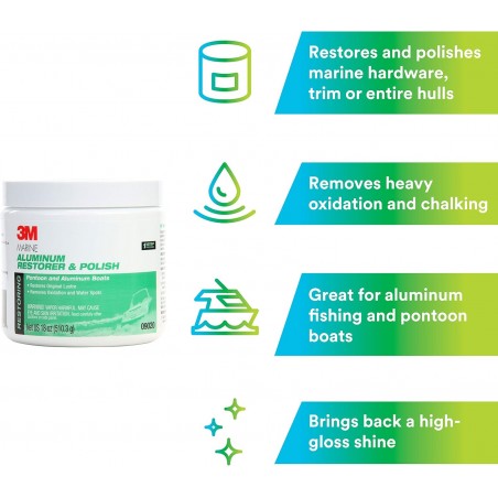 3M Marine Aluminum Restorer and Polish – 09020 (18 oz Tube)