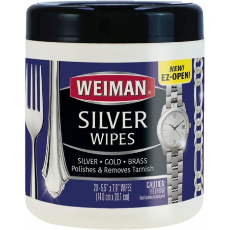 Weiman Jewelry Polish Cleaner, Tarnish Remover Wipes – 20 Count