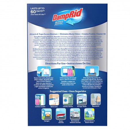 DampRid Hanging Moisture Absorber Fresh Scent 15.4 oz (Pack of 3)