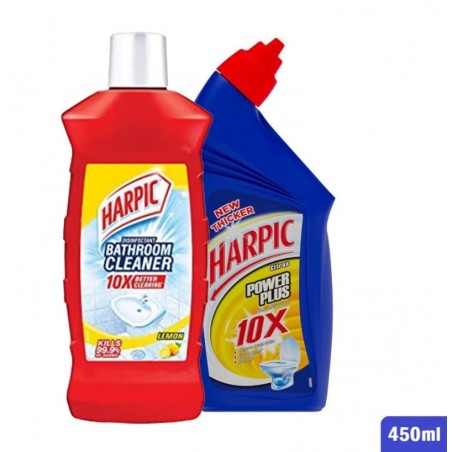 Harpic Bathroom Cleaner Lemon + Power Plus Citrus – 450ml x 12 Pack