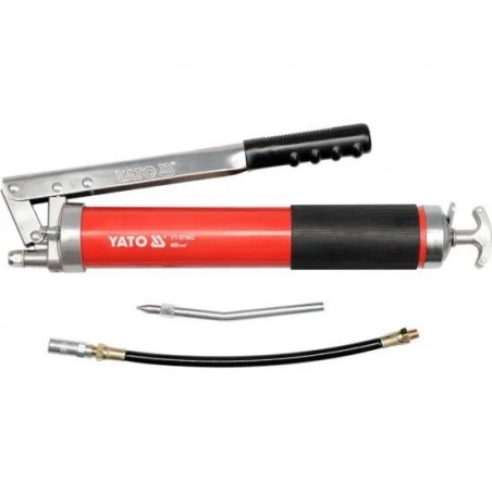 YATO YT-07042 Heavy-Duty Grease Gun – 600ml Aluminum Body with Flexible & Stiff Tips