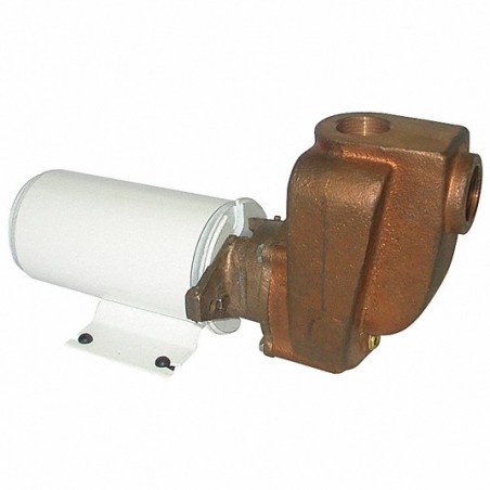 Marine Centrifugal Pump – Brass, 12V DC, 14 ft Max Head, 3/4" x 3/4" Intake/Discharge