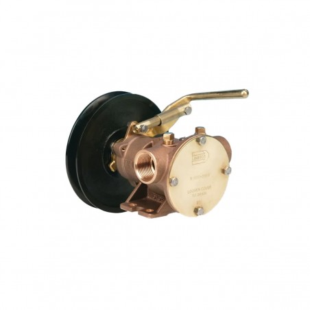 Manual Clutch Driven Flexible Impeller Pump, Bronze, with Neoprene Impeller