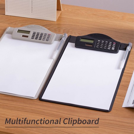 Multifunctional Clipboard With Binder, Calculator & Writing Pad – A4 Size