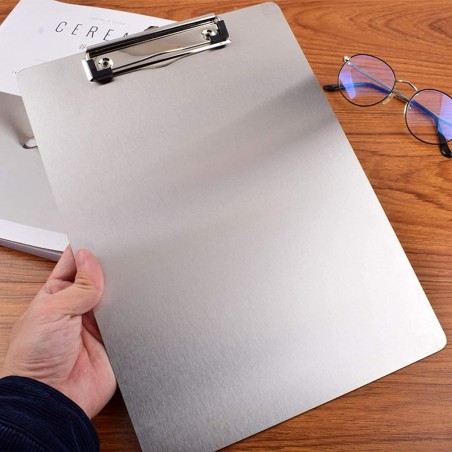 Metal Clipboard Folder A4 – Stainless Steel Clip Board for Bills & Documents
