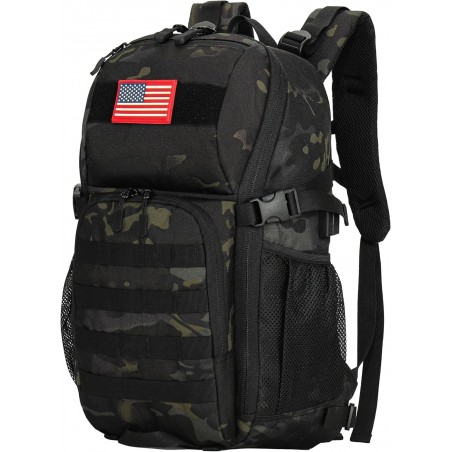 40L Camo Backpack with USB Charging Port | Outdoor Plus Army Bookbag for School & Hiking