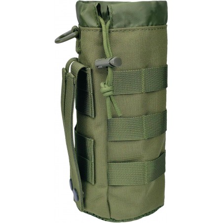 Tactical MOLLE Bottle Pouch – MOLLE Water Bottle Holder with Drawstring & Mesh Bottom