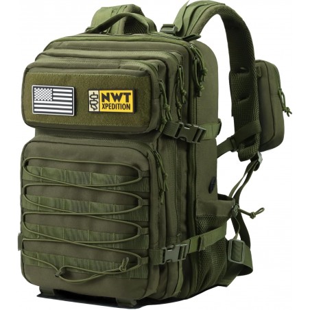 Military Tactical Backpack, Sturdy Work & Molle Laptop Rucksack, Army Pack for Hiking Camping Travel Fishing Gym