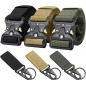 Ginwee 3-Pack Tactical Belt – Quick Release Military Style Belt with Molle Key Ring Holder