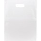 100 Clear Handle Bags 12x15 – Extra Thick 2.25 Mil Plastic Shopping Merchandise Gift Bags