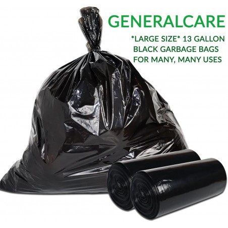 GENERALCARE 13 Gallon Tall Kitchen Trash Bags – Extra Strong, Unscented, 120 Count
