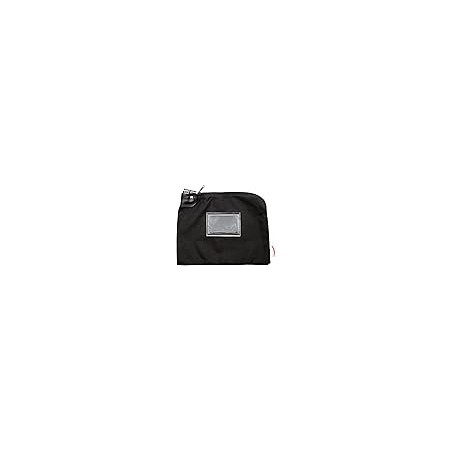 Locking Bank Bag Canvas Keyed Security, Money Bag, 9 x 12 inches (Black)