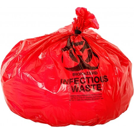 Oakridge OSHA Approved Biohazard Safety Bags – 25 Gallon, 50 Pack