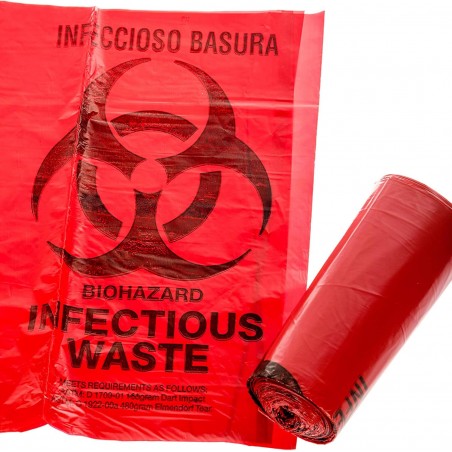 Oakridge OSHA Approved Biohazard Safety Bags – 25 Gallon, 50 Pack