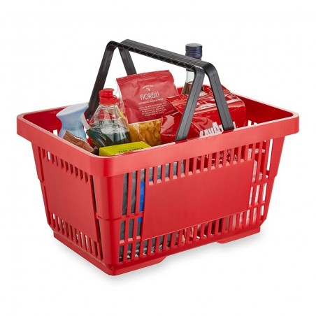 Hand Held Shopping Basket with Plastic Handle