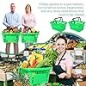 12 Pcs Plastic Shopping Baskets 20L – Green, with Handles