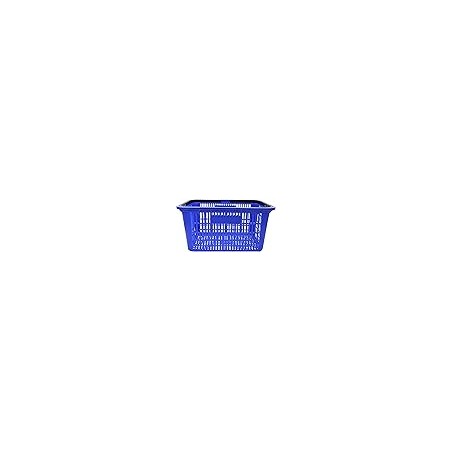 Durable 5 Gallon Blue Shopping Basket with Foldable Handles