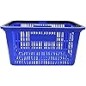 Durable 5 Gallon Blue Shopping Basket with Foldable Handles