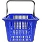 Durable 5 Gallon Blue Shopping Basket with Foldable Handles