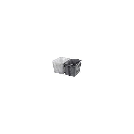 6-Pack Deep Slim Plastic Storage Baskets by Rinboat
