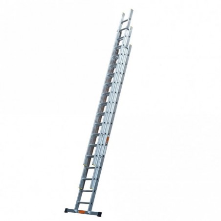 Trade Aluminium Triple Extension Ladder – Professional 3 x 9 Rungs Platform