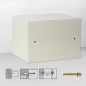 Digital Safe 20ED (White) – Small Digital & Key Lock Safe