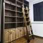 Rolling Ladder Hardware Kit – Black Round Track/Rail (6.6ft / 200cm & 16ft / 500cm Options)