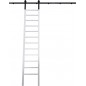 6.6FT-Track Sliding Library Ladder Hardware Kit with 1000mm Track Rail – Black, Heavy Duty