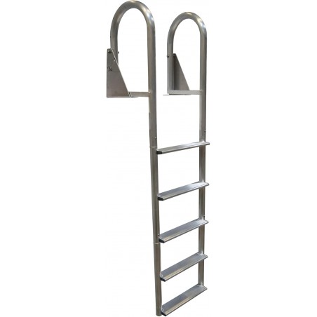 Dock Ladder, 5 Step, Flip Up, Welded, Aluminum