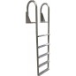Dock Ladder, 5 Step, Flip Up, Welded, Aluminum