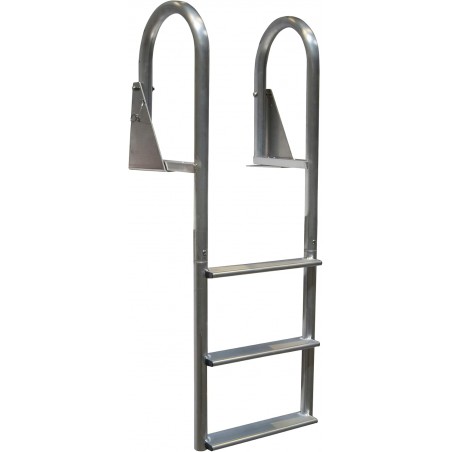 Dock Ladder, 3 Step, Flip Up, Welded, Aluminum