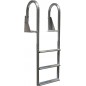 Dock Ladder, 3 Step, Flip Up, Welded, Aluminum