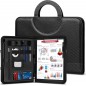 WONSEFOO Conference Folder, Carbon Fiber Leather, A4 Zipped Magnetic Handle with Phone Stand & 2-Layer Large Pocket