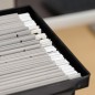 IRIS USA Medium Portable Desktop File Box with Open Lid, 6 Pack – Black