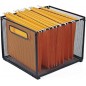 SETTFRFE Letter Size Hanging Folder Organizer – Metal Mesh File Storage Box, Office File Basket, Black