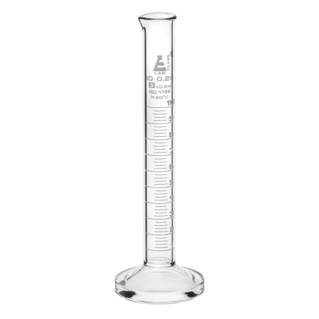 Graduated Cylinder, 10ml – Class B – White Graduations, Round Base (IMPA 650711)