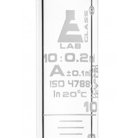 Graduated Cylinder, 10ml – Class A – White Graduations, Round Base (IMPA 650711)