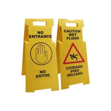 Caution Sign No Entry Wet Floor