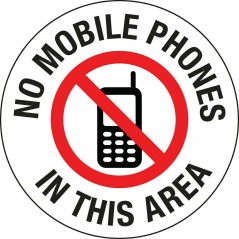 No Mobile Phones or Cameras Sign