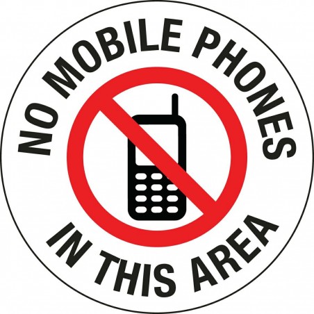 No Mobile Phones or Cameras Sign